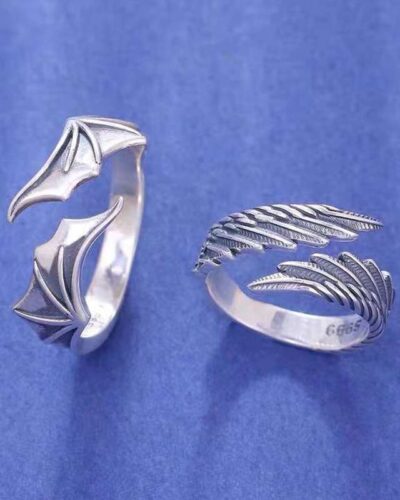 Angel and Demon Wing Mens Stylish Rings