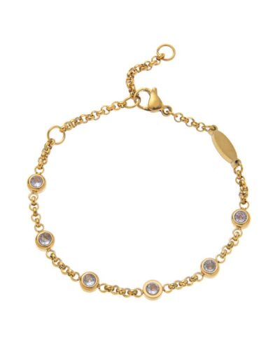 18K Gold Plated Colorful Zircon Bracelet with Birthstones
