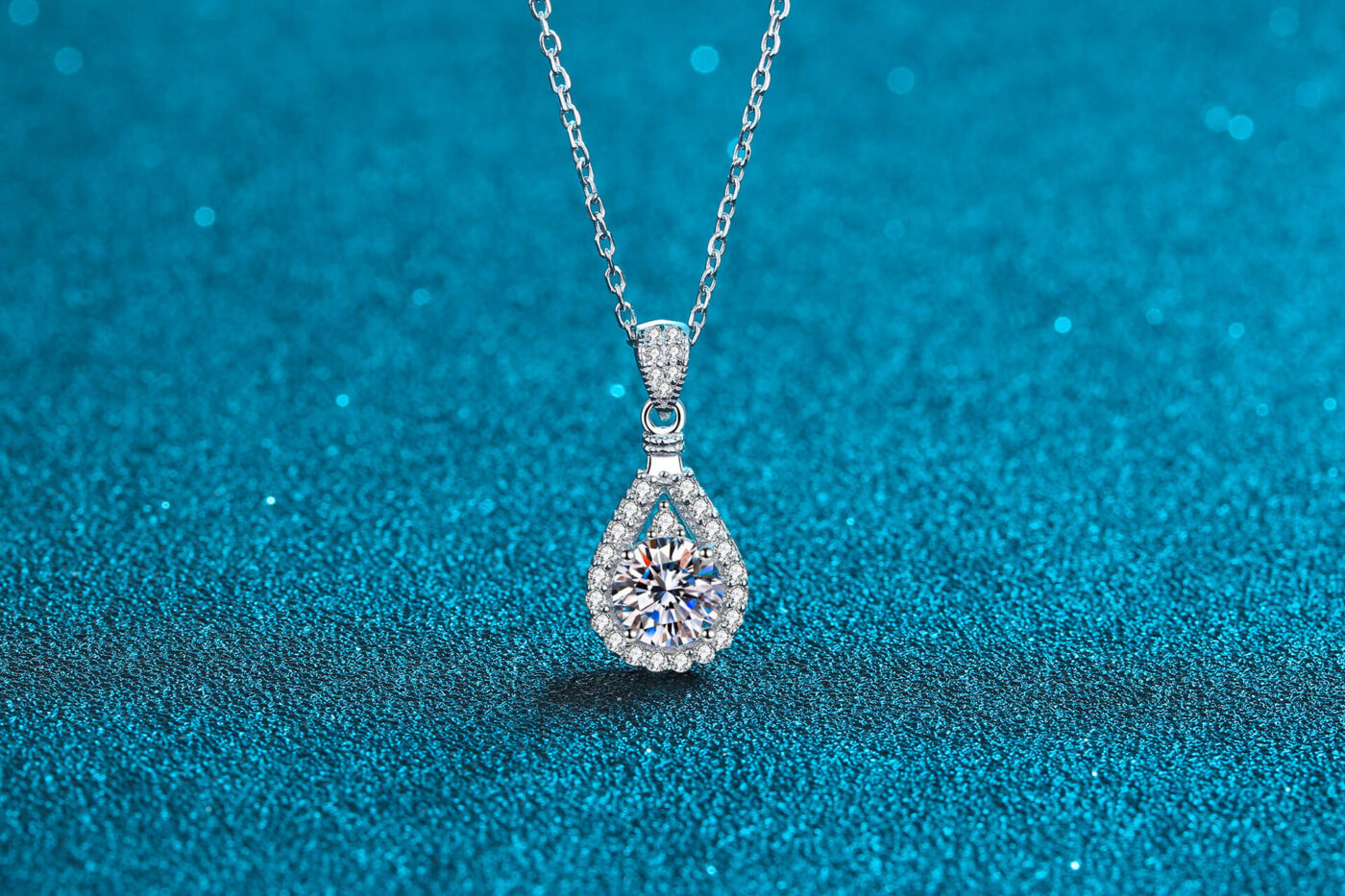 April Pear Shaped Diamond Pendant 1