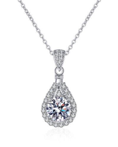 April Pear Shaped Diamond Pendant