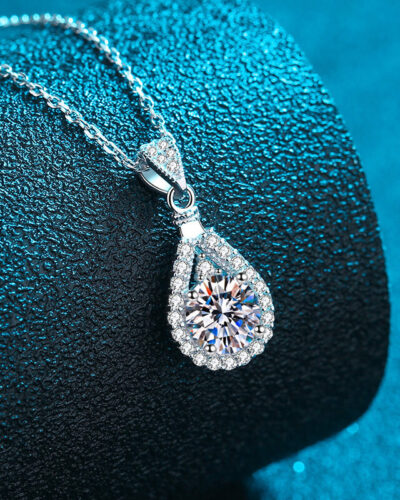 April Pear Shaped Diamond Pendant