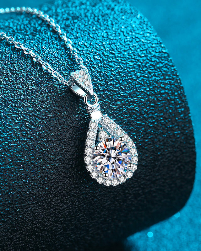 April Pear Shaped Diamond Pendant