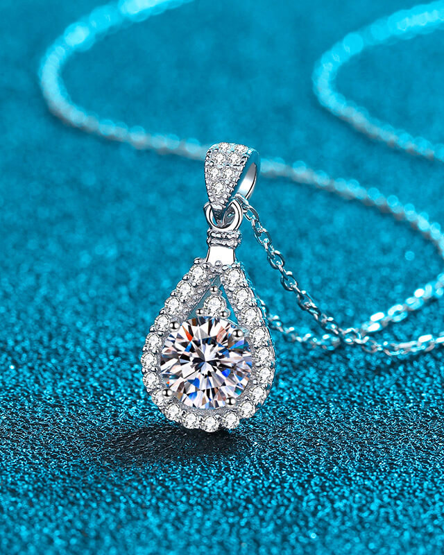 April Pear Shaped Diamond Pendant