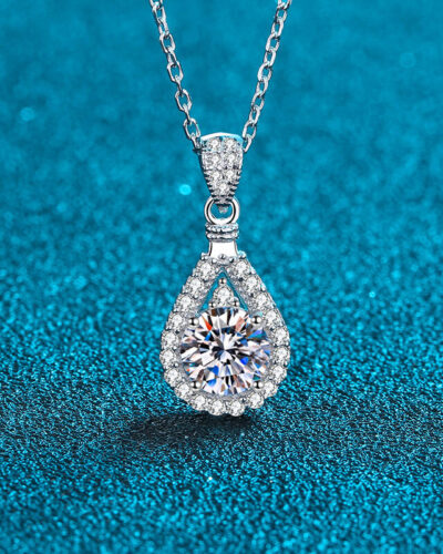 April Pear Shaped Diamond Pendant