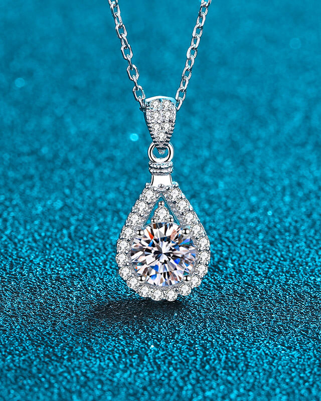 April Pear Shaped Diamond Pendant