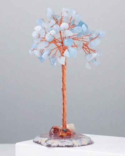 Simple Crystal Tree of Life and Chakras Agate Base Wholesale