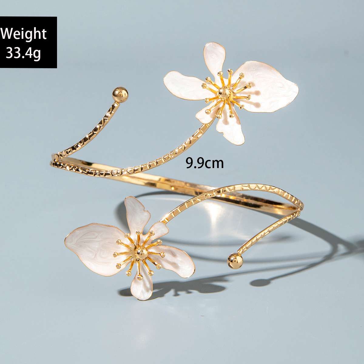 Alternative view of Arm Cuff Gold Plated with Adjustable Design