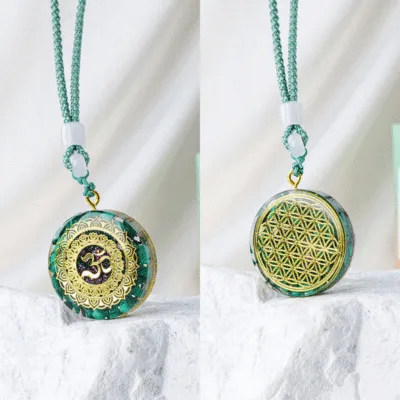 Round Orgone Crystal Pendant Necklaces Wholesale