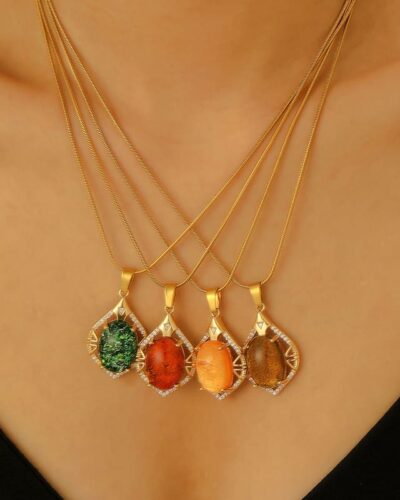 Baroque Gemstone Vintage Pendant Necklace for Mom