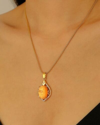 Baroque Gemstone Vintage Pendant Necklace for Mom