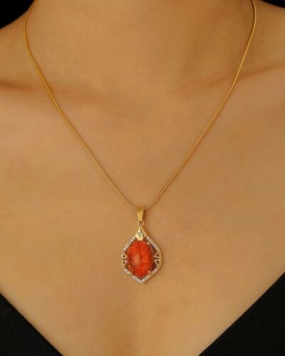 Baroque Gemstone Vintage Pendant Necklace for Mom