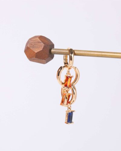 Birthstone Stud Earrings with 14K Gold Plated