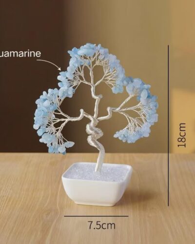 Blue Aquamarine Crystal Decorated Christmas Tree Bulk