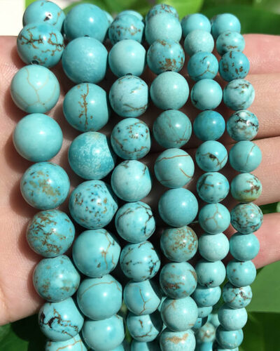 Blue Real Turquoise Beads Spacer Gemstones Bulk