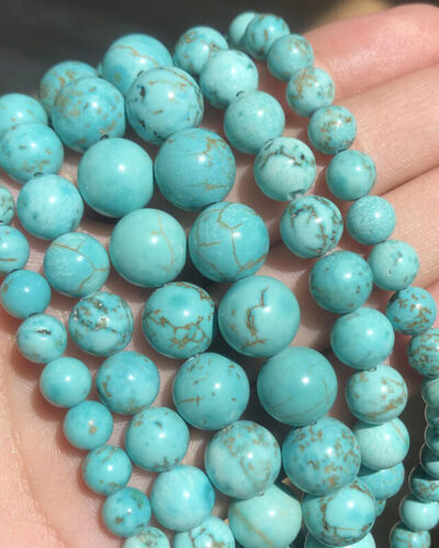 Blue Real Turquoise Beads Spacer Gemstones Bulk