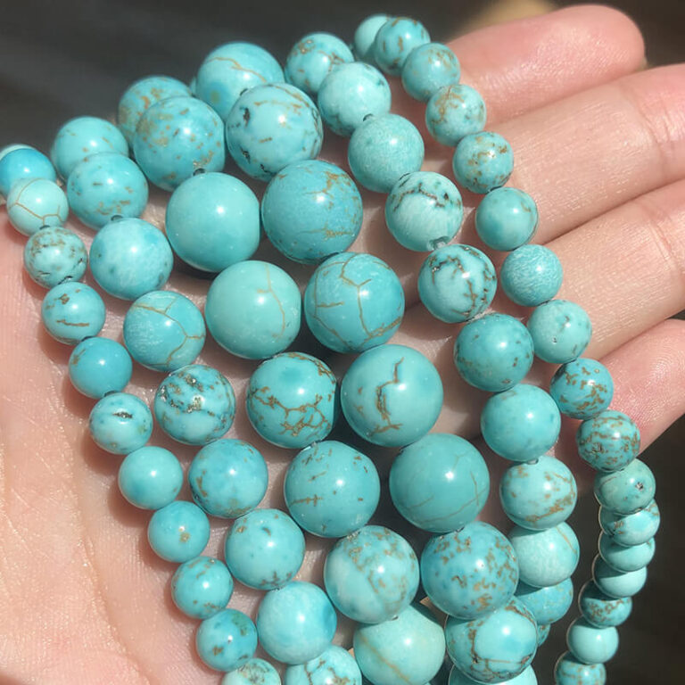 Blue Real Turquoise Beads Spacer Gemstones Bulk