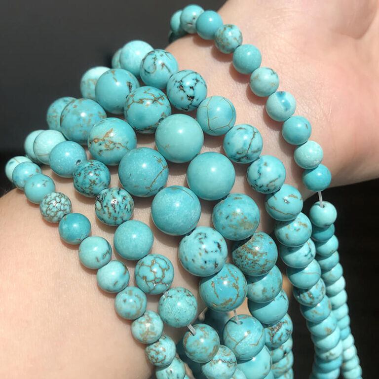 Blue Real Turquoise Beads Spacer Gemstones Bulk