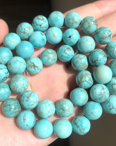 Blue Real Turquoise Beads Spacer Gemstones Bulk