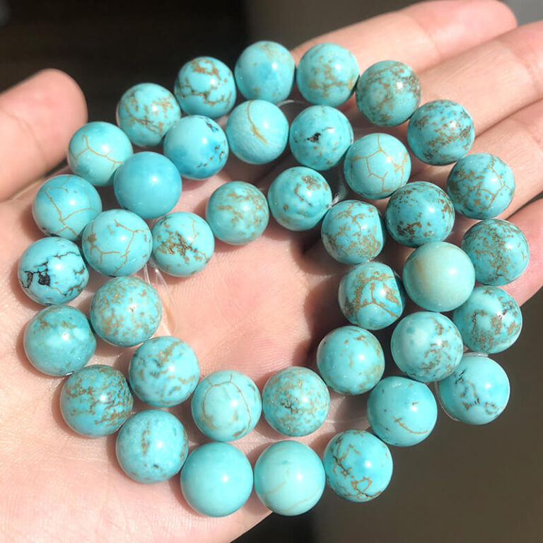 Blue Real Turquoise Beads Spacer Gemstones Bulk