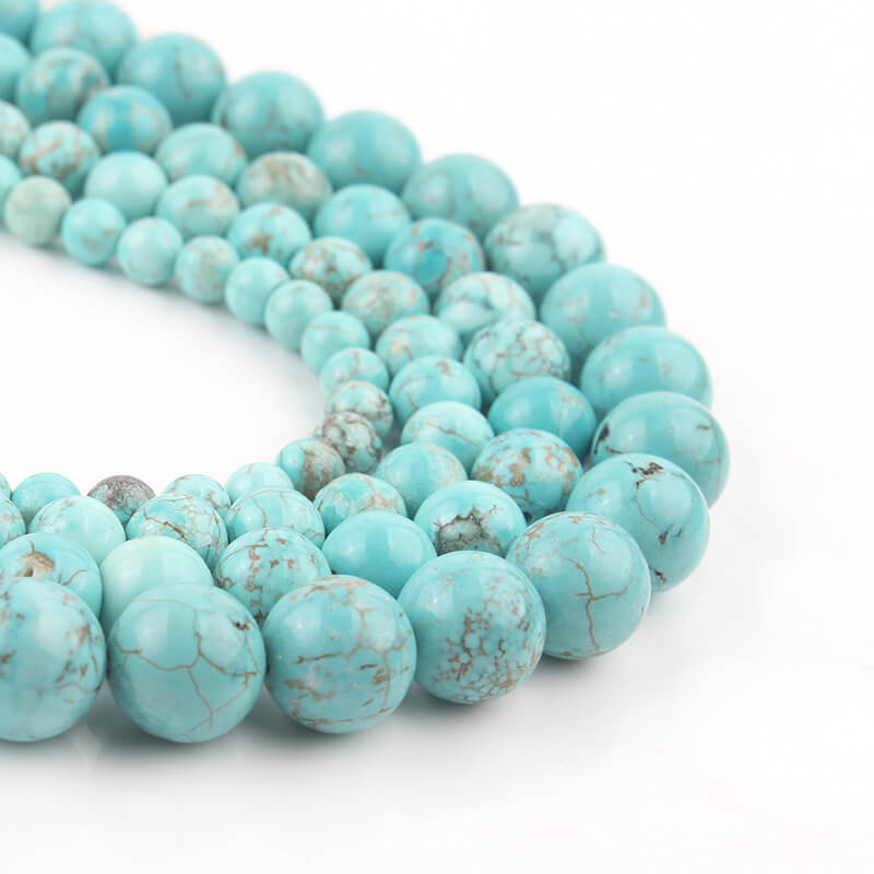 Blue Real Turquoise Beads Spacer Gemstones Bulk