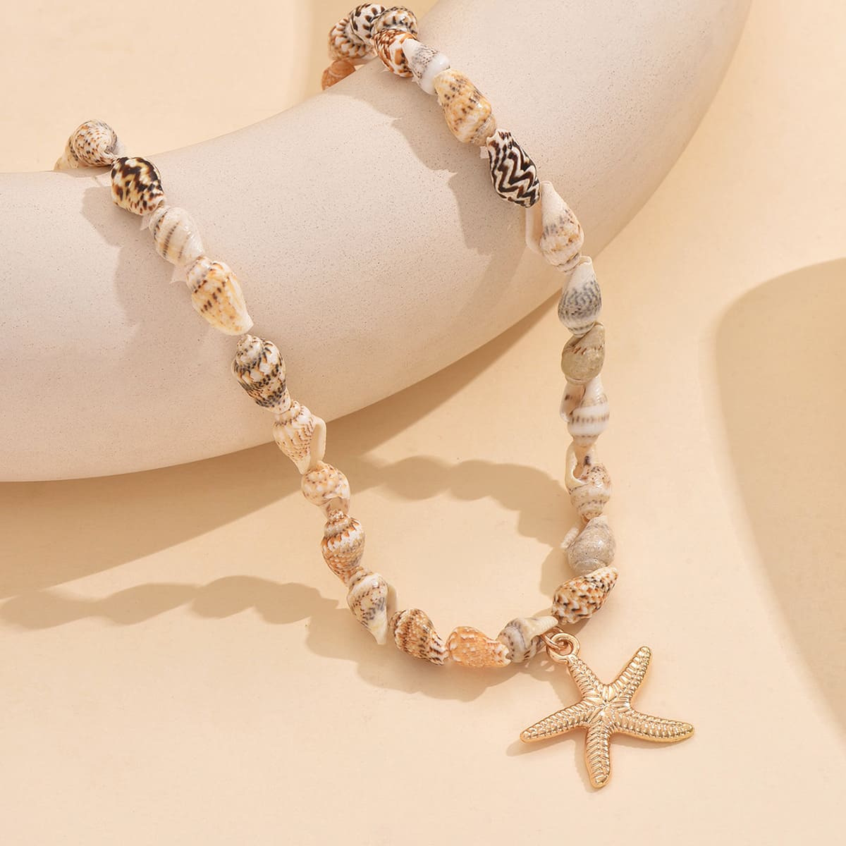 Bohemian Starfish Seashell Choker Necklace for Summer Beach 7
