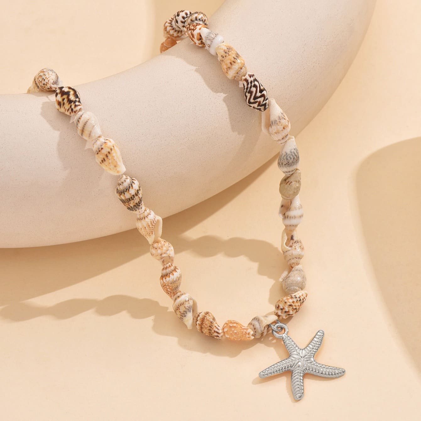 Bohemian Starfish Seashell Choker Necklace for Summer Beach 8