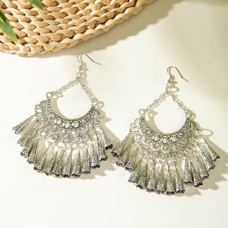 Bohemian Tassel Dangle Drop Earrings for Women