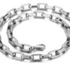 Bold Thick Rectangle Link Chain Necklace Bracelet for Men