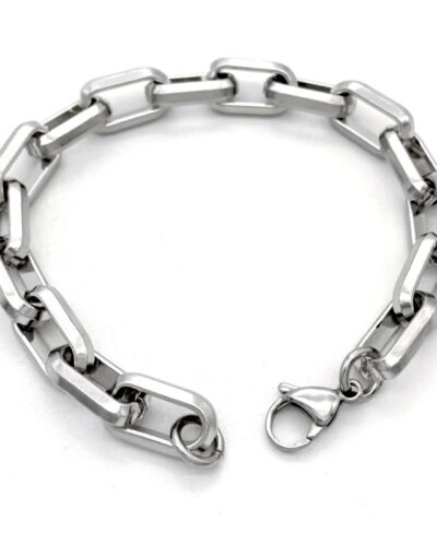 Bold Thick Rectangle Link Chain Necklace Bracelet for Men