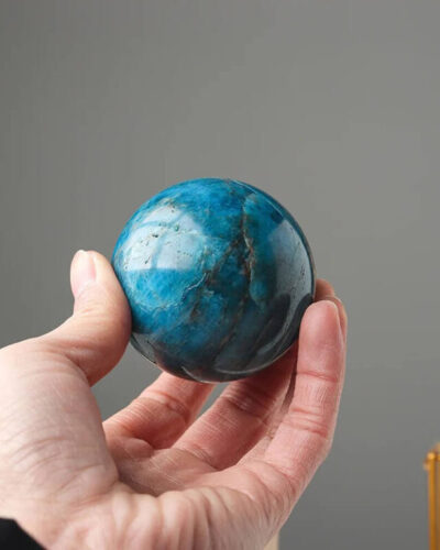 Bulk Blue Apatite Sphere Crystal Gemstone