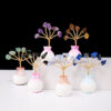 Bulk Raw Stones Crystal Tree Ornaments with Vase
