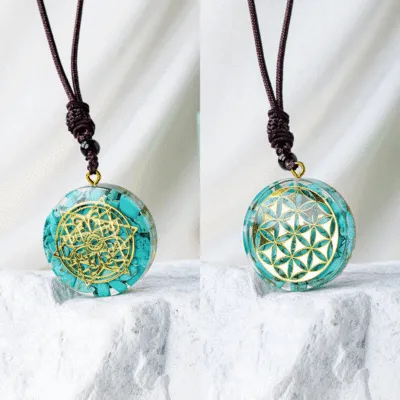 Round Orgone Crystal Pendant Necklaces Wholesale