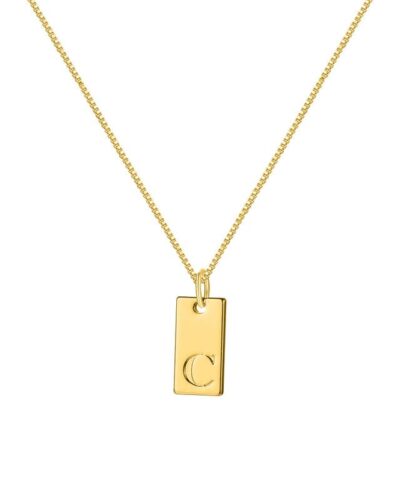 Simple Gold Letter Necklace A-Z Pendant Wholesale