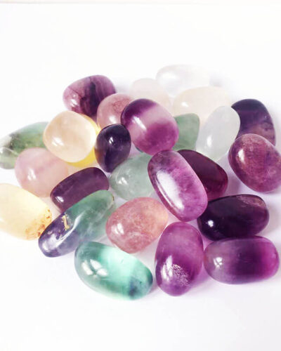 Candy Colors Premium Rainbow Fluorite Tumblestones Bulk