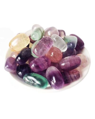 Candy Colors Premium Rainbow Fluorite Tumblestones Bulk