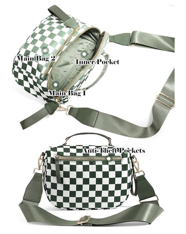 Checkered Bum Bag Crossbody Designer Belt Bags For Women - Image 7