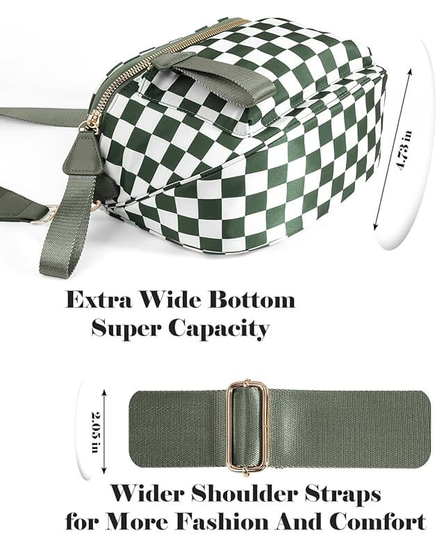 Checkered Bum Bag Crossbody Designer Belt Bags For Women - Image 8
