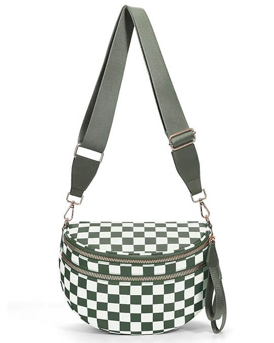 Checkered Bum Bag Crossbody Designer Belt Bags For Women - Image 11