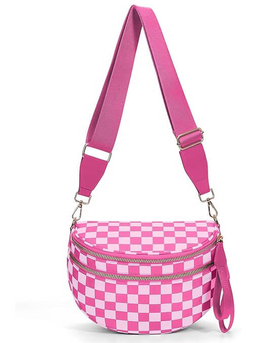 Checkered Bum Bag Crossbody Designer Belt Bags For Women - Image 12