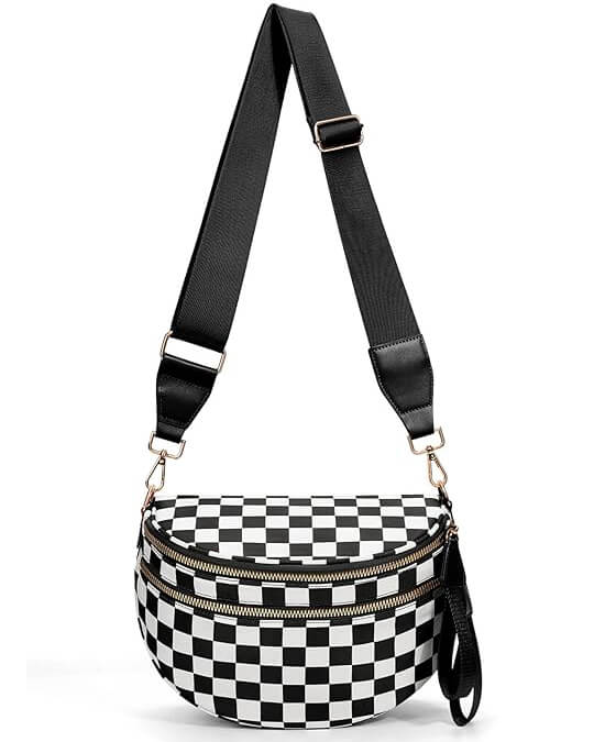 Checkered Bum Bag Crossbody Designer Belt Bags For Women - Image 13