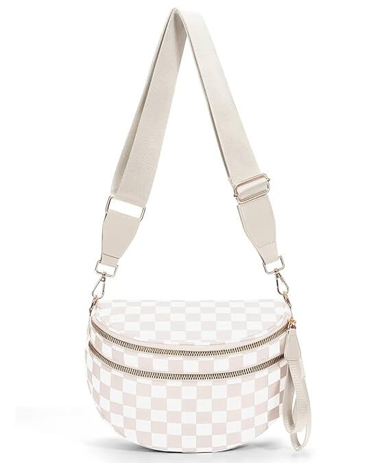 Checkered Bum Bag Crossbody Designer Belt Bags For Women - Image 14