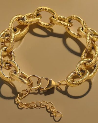 Chunky Metallic Women's Stainless Steel Link Chain Necklace