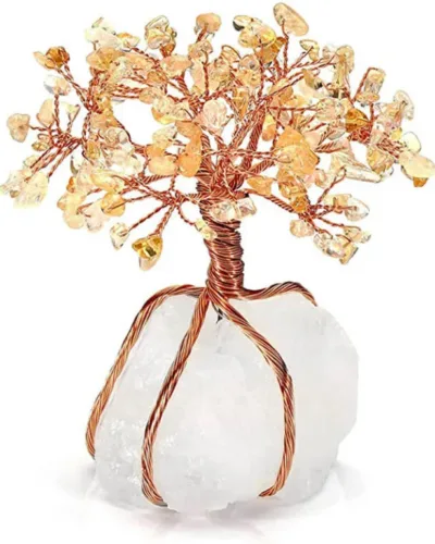 4 Colors Crystal Trees with Raw Stone Base Wholesale