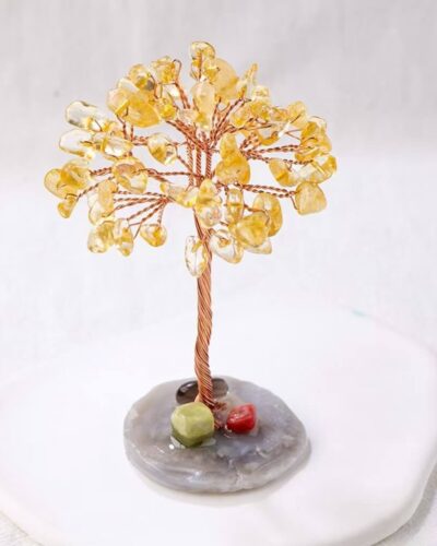 Simple Crystal Tree of Life and Chakras Agate Base Wholesale