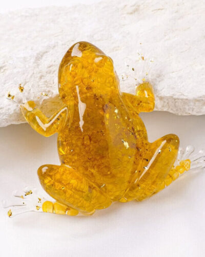 Versatile Crystal Chips Frog Ornament Home Decor