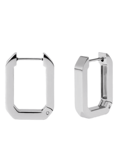 Classic Gold Geometric Hoop Earrings Simple Design