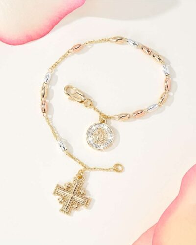 Classic Handmade ST Benedict Cross Bracelet for Women
