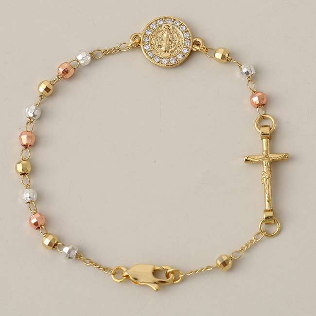 Classic Handmade ST Benedict Cross Bracelet for Women - Görüntü 4