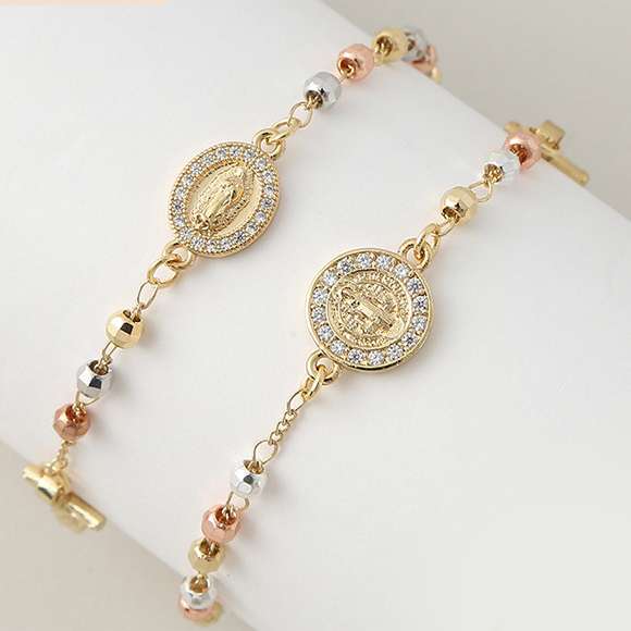 Classic Handmade ST Benedict Cross Bracelet for Women - Görüntü 6