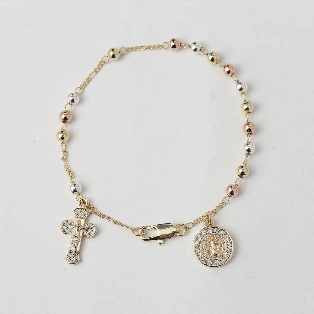 Classic Handmade ST Benedict Cross Bracelet for Women - Görüntü 7